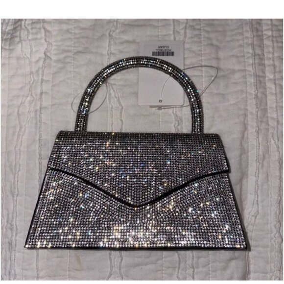 NWT "J" Rhinestone Evening Wear Small Handbag Gorgeous! Cocktail Wedding Prom - Picture 1 of 8